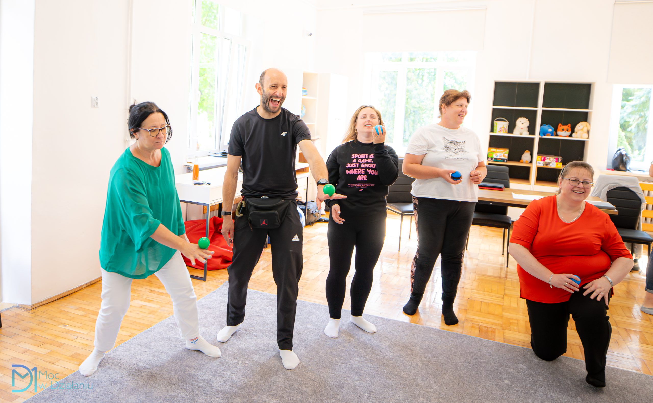 podczas szkolenia z pedagogiki cyrku i psychomotoryki w Olbięcinie